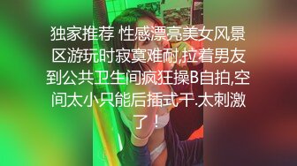 独家推荐 性感漂亮美女风景区游玩时寂寞难耐,拉着男友到公共卫生间疯狂操B自拍,空间太小只能后插式干.太刺激了！