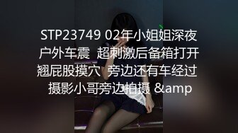 STP23749 02年小姐姐深夜户外车震  超刺激后备箱打开翘屁股摸穴  旁边还有车经过  摄影小哥旁边拍摄 &amp