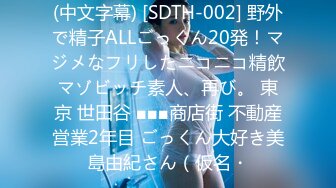 (中文字幕) [SDTH-002] 野外で精子ALLごっくん20発！マジメなフリしたニコニコ精飲マゾビッチ素人、再び。 東京 世田谷 ■■■商店街 不動産営業2年目 ごっくん大好き美島由紀さん（仮名・